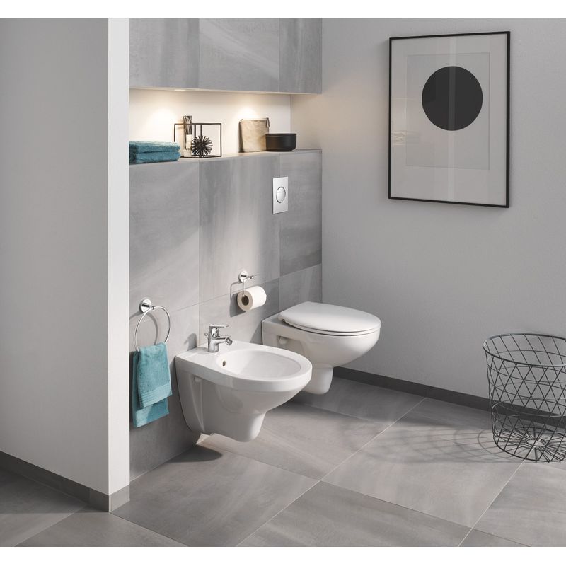 Casa si Gradina - Sanitare - Obiecte sanitare - Accesorii vase de toaleta - Clapeta WC Grohe 37601000, 130 mm, 172 mm, functie eco, verticala, incastrat pentru tip rezervor, Crom - Infinity.ro
