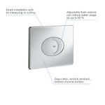 Casa si Gradina - Sanitare - Obiecte sanitare - Accesorii vase de toaleta - Clapeta WC Grohe 38506000, 156 mm, 197 mm, functie eco, orizontala, incastrat pentru tip rezervor, Crom - Infinity.ro