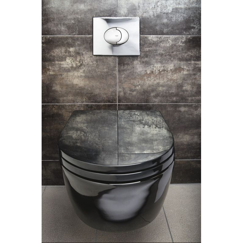 Casa si Gradina - Sanitare - Obiecte sanitare - Accesorii vase de toaleta - Clapeta WC Grohe 38506000, 156 mm, 197 mm, functie eco, orizontala, incastrat pentru tip rezervor, Crom - Infinity.ro