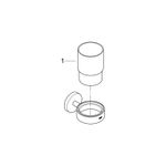 Casa si Gradina - Sanitare - Suporturi si accesorii baie - Accesorii baie - Pahar baie Grohe 1022562430, 106 mm, 99 mm, 2 orificii instalare, 140 volum ml, pe perete, metal, sticla, Negru - Infinity.ro
