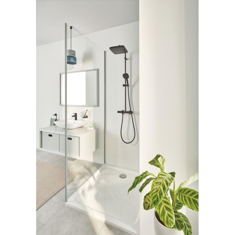 Casa si Gradina - Sanitare - Suporturi si accesorii baie - Accesorii baie - Pahar baie Grohe 410972430, 106 mm, 95 mm, 2 orificii instalare, 140 volum ml, pe perete, metal, sticla, Negru - Infinity.ro
