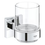 Casa si Gradina - Sanitare - Suporturi si accesorii baie - Accesorii baie - Pahar baie Grohe 41097000, 106 mm, 72 mm, 2 orificii instalare, 300 volum ml, pe perete, sticla, Crom - Infinity.ro