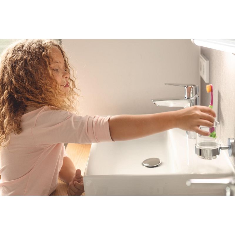 Casa si Gradina - Sanitare - Suporturi si accesorii baie - Accesorii baie - Pahar baie Grohe 41194000, 99 mm, 106 mm, 2 orificii instalare, 150 volum ml, pe perete, sticla, metal, Crom - Infinity.ro