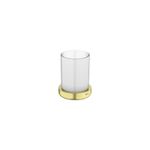 Casa si Gradina - Sanitare - Suporturi si accesorii baie - Accesorii baie - Pahar baie Roca A817022VA0, pe blat, sticla, metal, pahar, Auriu - Infinity.ro