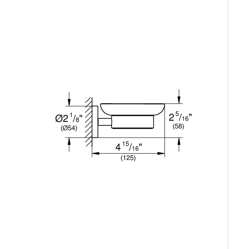 Casa si Gradina - Sanitare - Suporturi si accesorii baie - Suporturi baie - Savoniera Grohe 40444DC1, Essentials, pe perete, metal/sticla, mat, otel satinat - Infinity.ro