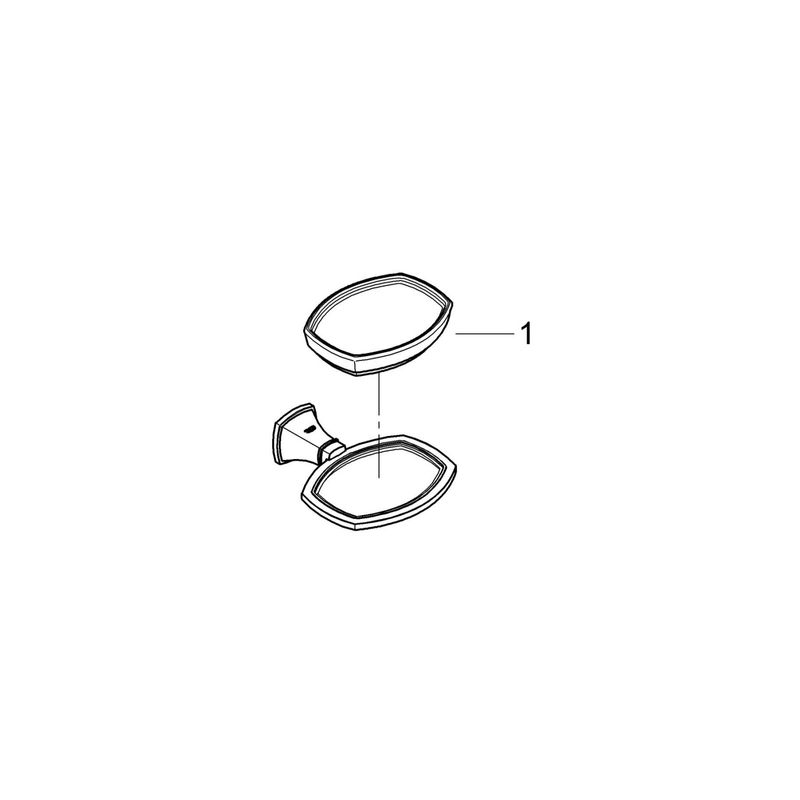 Casa si Gradina - Sanitare - Suporturi si accesorii baie - Suporturi baie - Savoniera Grohe 40628000, 126 mm, 2 orificii instalare, pe perete, portelan, metal, elemente fixare ascunse, Crom - Infinity.ro
