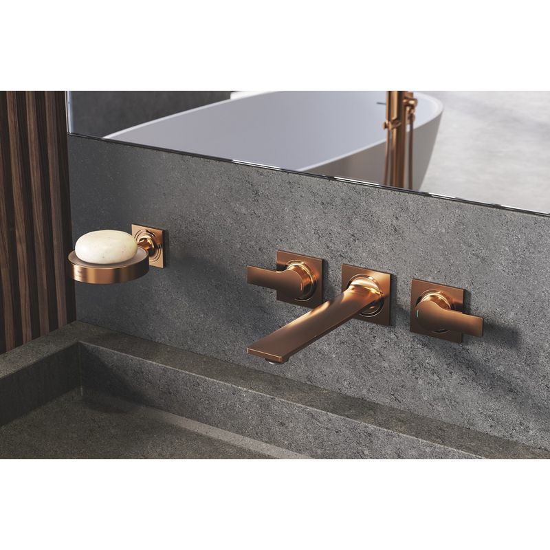 Casa si Gradina - Sanitare - Suporturi si accesorii baie - Suporturi baie - Savoniera Grohe 40256003, 105 mm, 1 orificii instalare, pe suport, sticla, savoniera, Alb - Infinity.ro