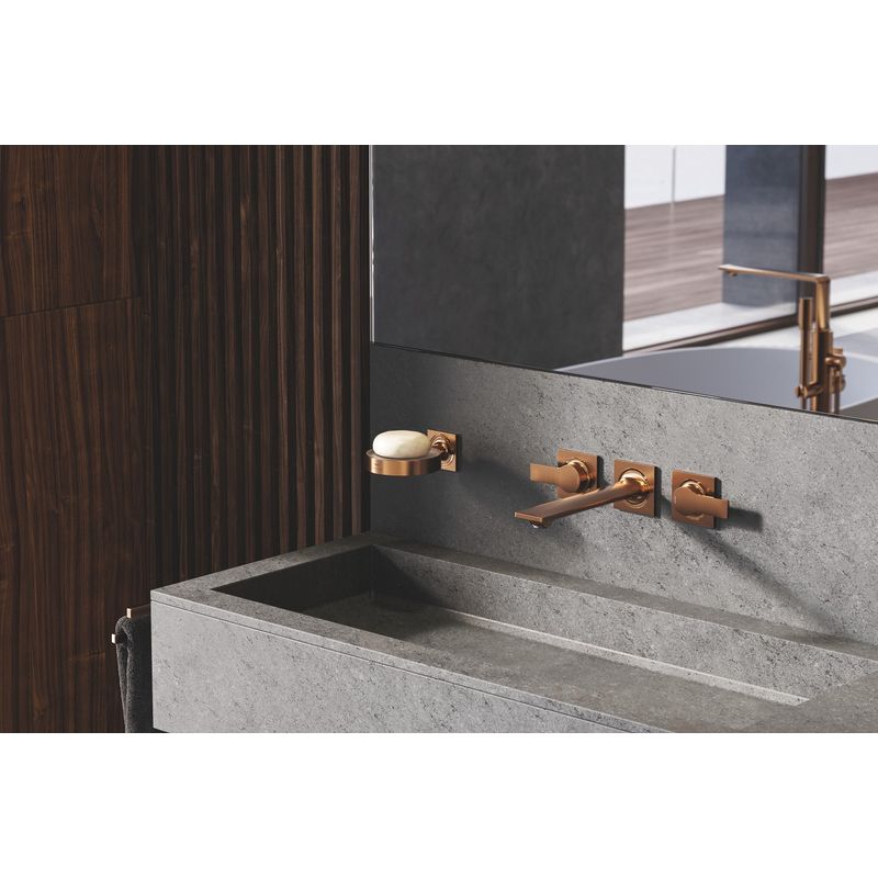 Casa si Gradina - Sanitare - Suporturi si accesorii baie - Suporturi baie - Savoniera Grohe 40256003, 105 mm, 1 orificii instalare, pe suport, sticla, savoniera, Alb - Infinity.ro