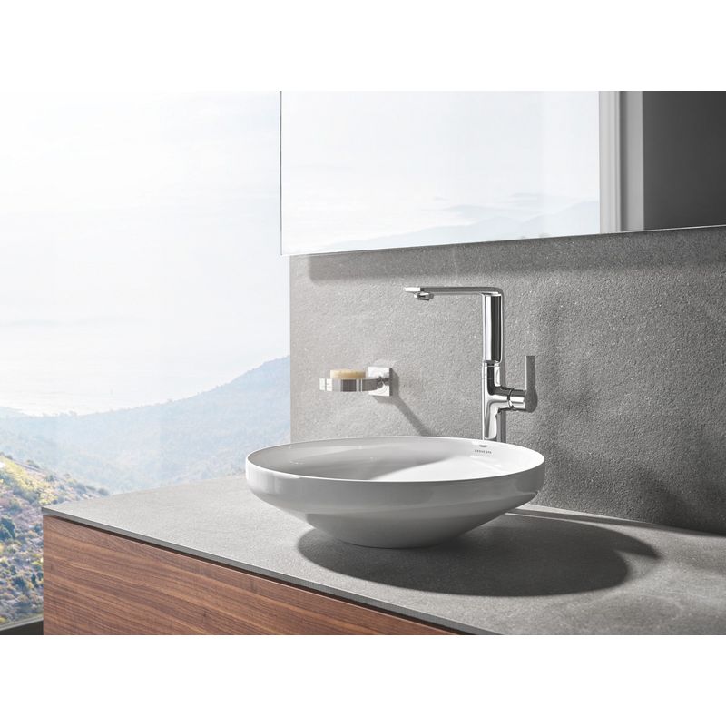 Casa si Gradina - Sanitare - Suporturi si accesorii baie - Suporturi baie - Savoniera Grohe 40256003, 105 mm, 1 orificii instalare, pe suport, sticla, savoniera, Alb - Infinity.ro