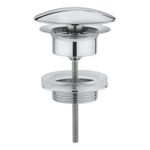 Casa si Gradina - Sanitare - Chiuveta bucatarie si accesorii - Accesorii chiuvete - Ventil lavoar Grohe 65808000, 70 mm, 72 mm, 45 diametru, 1 1/4 diametru montaj, universal, in bideu, in lavoar, Crom - Infinity.ro