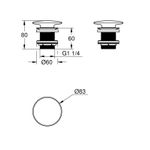 Casa si Gradina - Sanitare - Chiuveta bucatarie si accesorii - Accesorii chiuvete - Ventil lavoar Grohe 49623000, 84 mm, 70 mm, 45 diametru, 1 1/4 diametru montaj, universal, in bideu, in lavoar, Alb - Infinity.ro