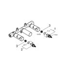 Casa si Gradina - Sanitare - Lavoar baie si accesorii - Accesorii baterii sanitare - Valva lavoar Grohe 29025002, 1/2 diametru alimentare, 1/2 diametru iesire, 1 nr iesiri, 2 nr intrari, alama - Infinity.ro