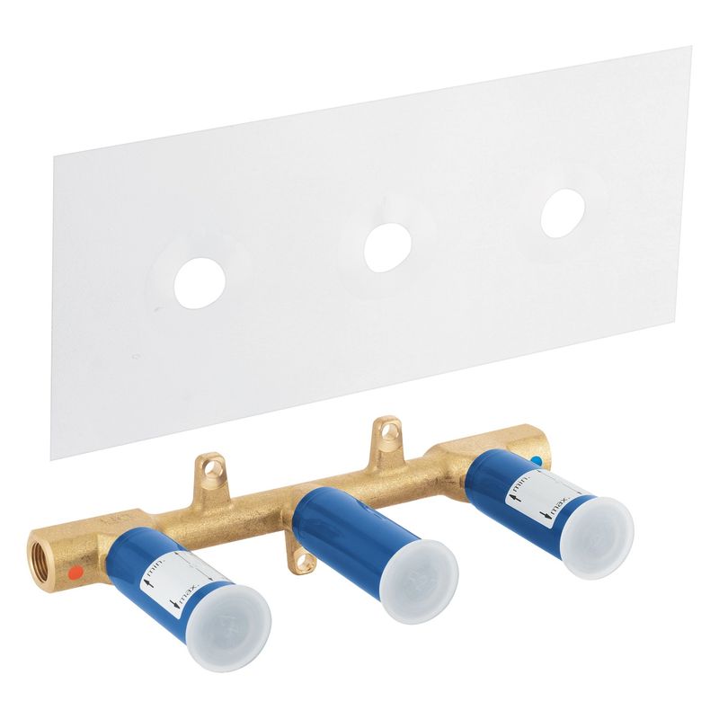 Casa si Gradina - Sanitare - Lavoar baie si accesorii - Accesorii baterii sanitare - Valva lavoar Grohe 29025002, 1/2 diametru alimentare, 1/2 diametru iesire, 1 nr iesiri, 2 nr intrari, alama - Infinity.ro