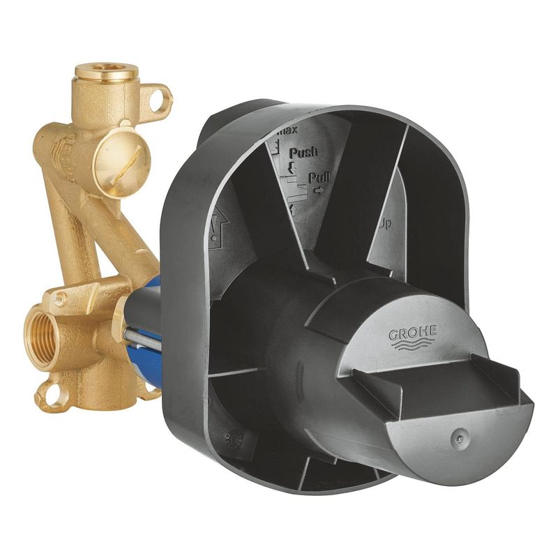 Casa si Gradina - Sanitare - Lavoar baie si accesorii - Accesorii baterii sanitare - Valva incastrat Grohe 33965000, 1 bar, 138 mm, 1 functii palarie dus, 2 nr iesiri, 2 nr intrari, cu diverter - Infinity.ro