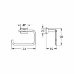 Casa si Gradina - Sanitare - Suporturi si accesorii baie - Suporturi baie - Suport hartie igienica Grohe 40507001, 138 mm, 98 mm, 1 role hartie, 1 orificii instalare, pe perete, Crom - Infinity.ro