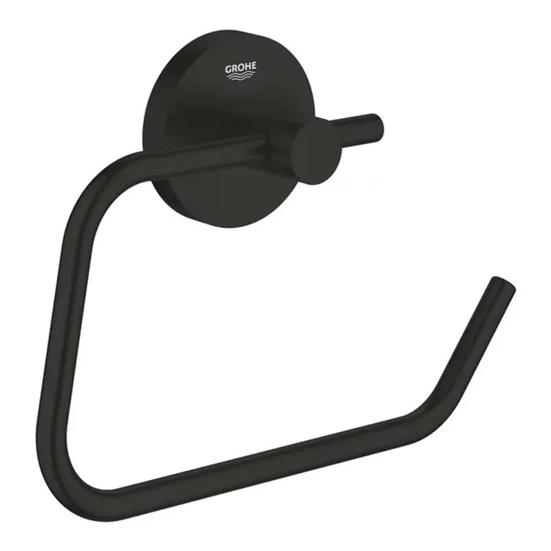 Casa si Gradina - Sanitare - Suporturi si accesorii baie - Suporturi baie - Suport hartie igienica Grohe 1024722430, 119 mm, 167 mm, 1 role hartie, 2 orificii instalare, pivotanta, Negru - Infinity.ro