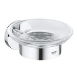 Casa si Gradina - Sanitare - Suporturi si accesorii baie - Suporturi baie - Suport sapun Grohe 40444001, 125 mm, 1 orificii instalare, pe perete, sticla, metal, elemente fixare ascunse, Crom - Infinity.ro