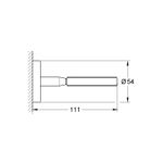 Casa si Gradina - Sanitare - Suporturi si accesorii baie - Suporturi baie - Suport Grohe 40585001, 111 mm, 54 mm, 2 orificii instalare, pe perete, metal, elemente fixare ascunse, Crom - Infinity.ro