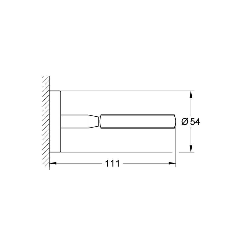 Casa si Gradina - Sanitare - Suporturi si accesorii baie - Suporturi baie - Suport Grohe 40585001, 111 mm, 54 mm, 2 orificii instalare, pe perete, metal, elemente fixare ascunse, Crom - Infinity.ro