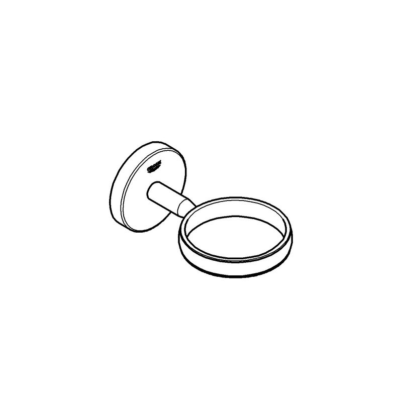 Casa si Gradina - Sanitare - Suporturi si accesorii baie - Suporturi baie - Suport Grohe 40585001, 111 mm, 54 mm, 2 orificii instalare, pe perete, metal, elemente fixare ascunse, Crom - Infinity.ro