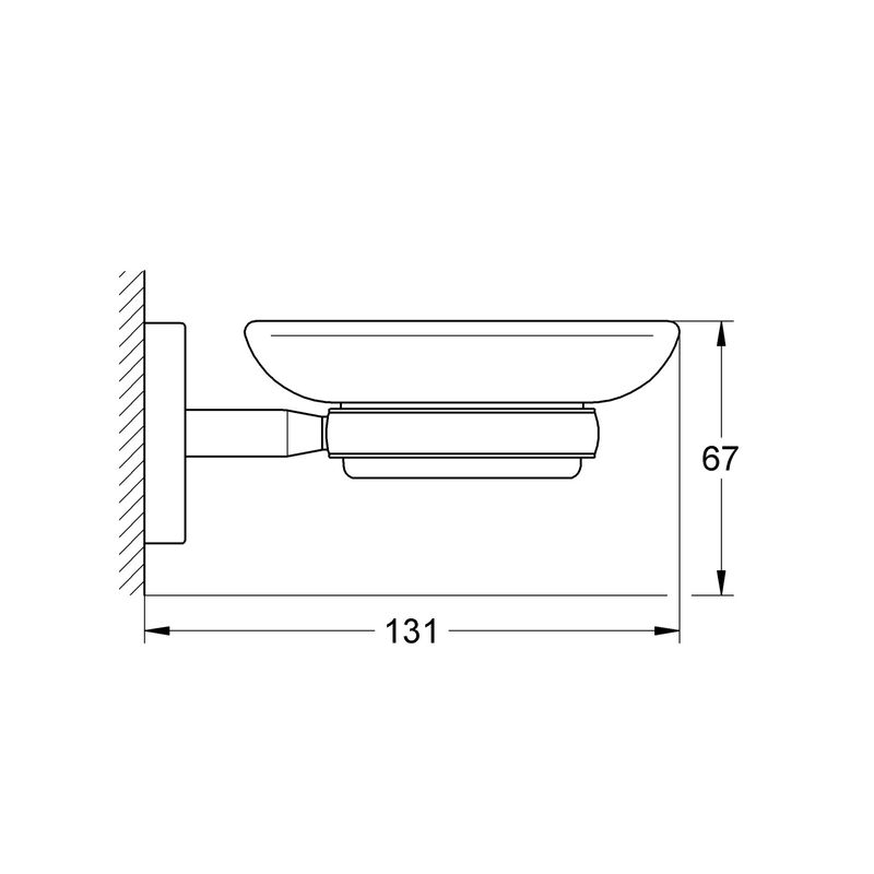 Casa si Gradina - Sanitare - Suporturi si accesorii baie - Suporturi baie - Suport Grohe 40585001, 111 mm, 54 mm, 2 orificii instalare, pe perete, metal, elemente fixare ascunse, Crom - Infinity.ro