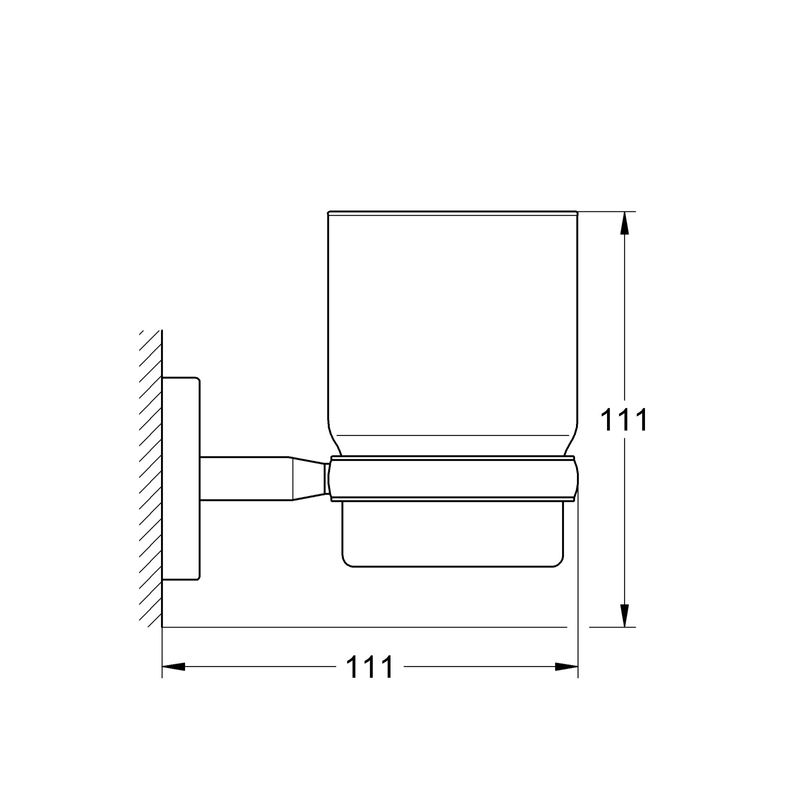 Casa si Gradina - Sanitare - Suporturi si accesorii baie - Suporturi baie - Suport Grohe 40585001, 111 mm, 54 mm, 2 orificii instalare, pe perete, metal, elemente fixare ascunse, Crom - Infinity.ro