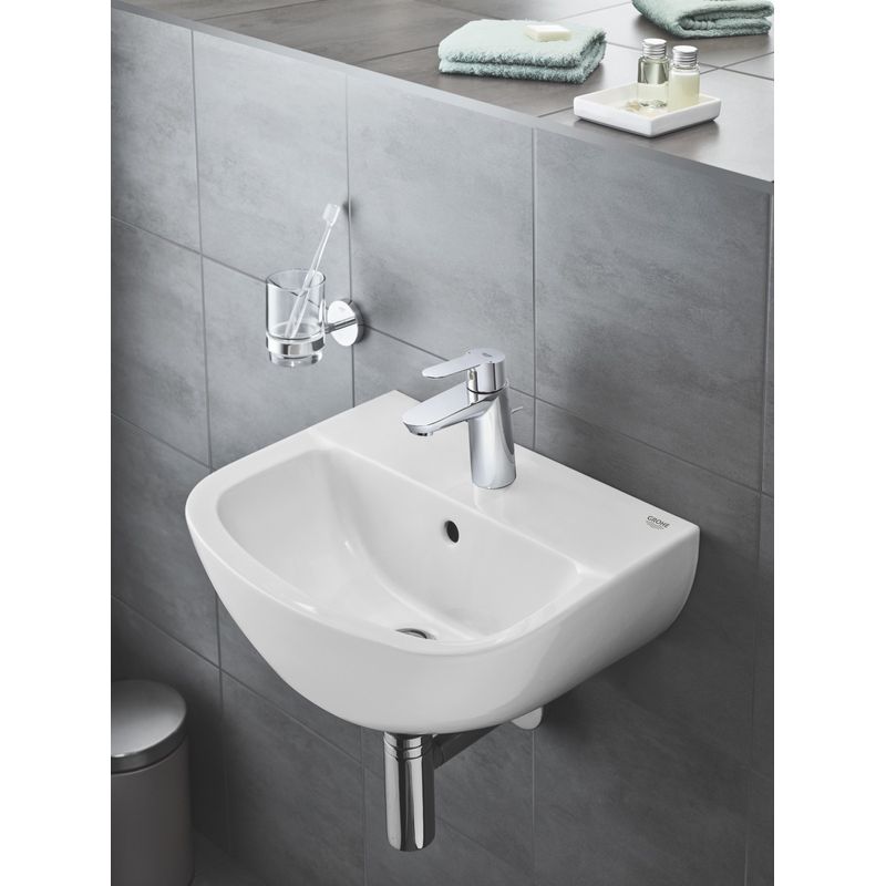 Casa si Gradina - Sanitare - Suporturi si accesorii baie - Suporturi baie - Suport Grohe 40585001, 111 mm, 54 mm, 2 orificii instalare, pe perete, metal, elemente fixare ascunse, Crom - Infinity.ro