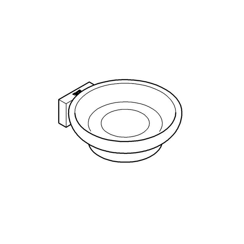Casa si Gradina - Sanitare - Suporturi si accesorii baie - Suporturi baie - Suport Grohe 40508001, 107 mm, 42 mm, 2 orificii instalare, pe perete, metal, elemente fixare ascunse, Crom - Infinity.ro