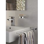 Casa si Gradina - Sanitare - Suporturi si accesorii baie - Suporturi baie - Suport Grohe 40508001, 107 mm, 42 mm, 2 orificii instalare, pe perete, metal, elemente fixare ascunse, Crom - Infinity.ro