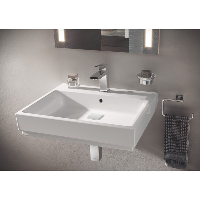 Casa si Gradina - Sanitare - Suporturi si accesorii baie - Suporturi baie - Suport Grohe 40508001, 107 mm, 42 mm, 2 orificii instalare, pe perete, metal, elemente fixare ascunse, Crom - Infinity.ro