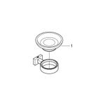 Casa si Gradina - Sanitare - Suporturi si accesorii baie - Suporturi baie - Suport sapun Grohe 40754001, 110 mm, 1 orificii instalare, pe perete, sticla, metal, elemente fixare ascunse, Crom - Infinity.ro