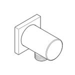Casa si Gradina - Sanitare - Cazi si cabine de dus - Coloane si seturi de dus - Cot iesire dus Grohe 27076000, 54 mm, 50 mm, 1/2 diametru filet iesire, 1/2 diametru filet alimentare, Crom - Infinity.ro