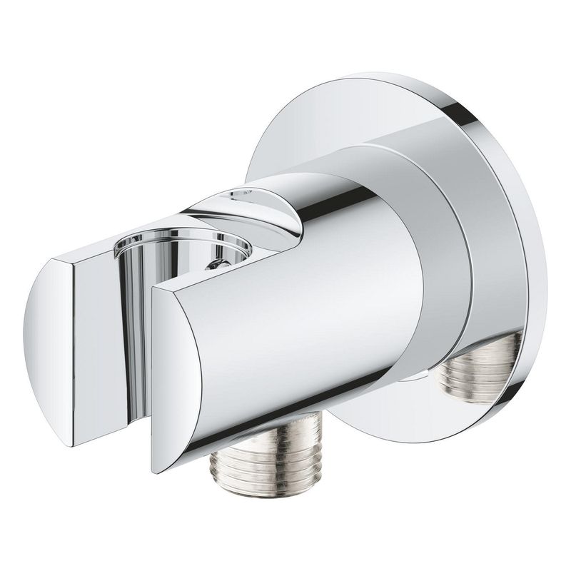 Casa si Gradina - Sanitare - Cazi si cabine de dus - Coloane si seturi de dus - Cot iesire dus Grohe 28628001, 85 mm, 70 mm, 1/2 diametru filet iesire, 1/2 diametru filet alimentare, Crom - Infinity.ro