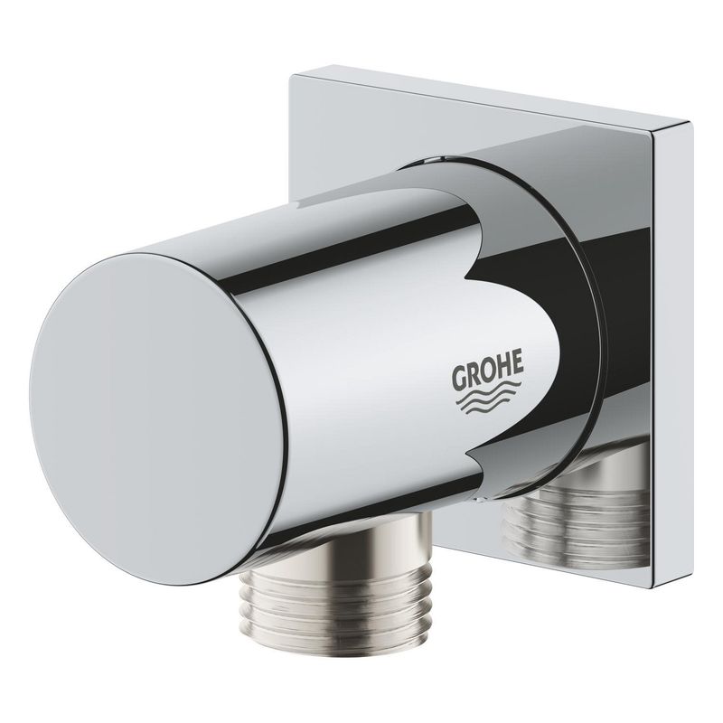 Casa si Gradina - Sanitare - Cazi si cabine de dus - Coloane si seturi de dus - Cot iesire dus Grohe 27076000, 54 mm, 50 mm, 1/2 diametru filet iesire, 1/2 diametru filet alimentare, Crom - Infinity.ro