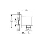Casa si Gradina - Sanitare - Cazi si cabine de dus - Coloane si seturi de dus - Cot iesire dus Grohe 286712431, 65 mm, 67 mm, 1/2 diametru filet iesire, 1/2 diametru filet alimentare, Negru - Infinity.ro
