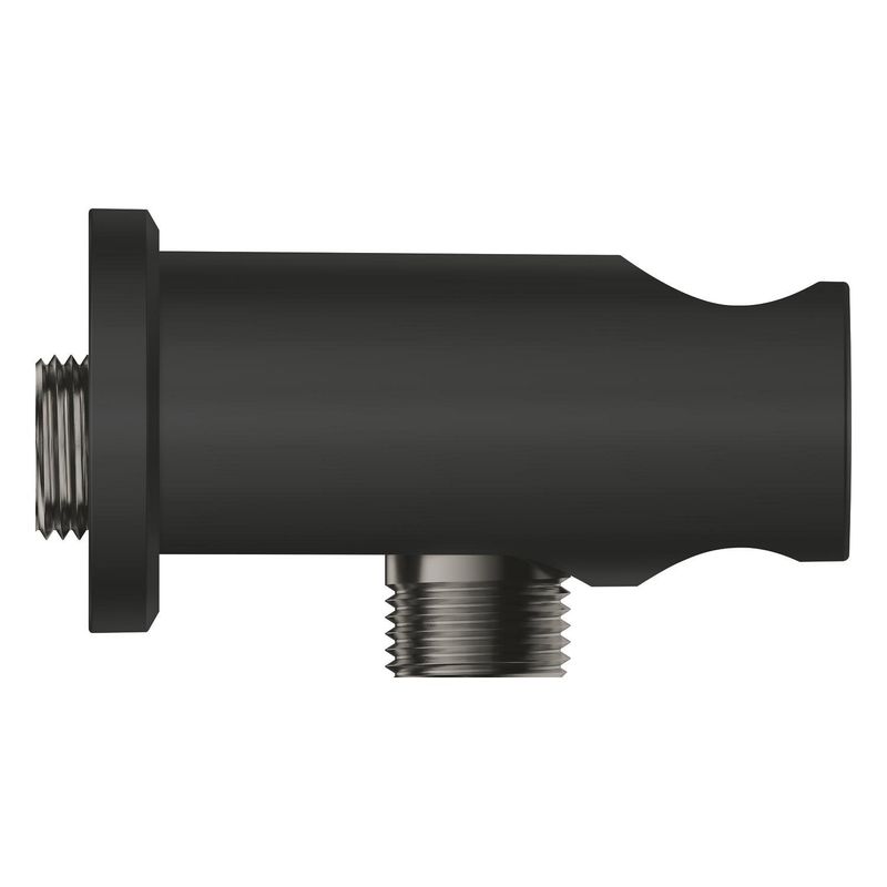 Casa si Gradina - Sanitare - Cazi si cabine de dus - Coloane si seturi de dus - Cot iesire dus Grohe 266582430, 86 mm, 48 mm, 1/2 diametru filet iesire, 1/2 diametru filet alimentare, Negru - Infinity.ro