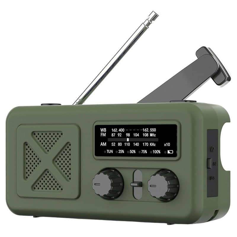 TV, Audio-Video si Foto - Portabile audio - Radio - Radio multifunctional cu incarcare solara, 2000MAH, Panou solar, Dinam, powerbank, lanterna, - Infinity.ro