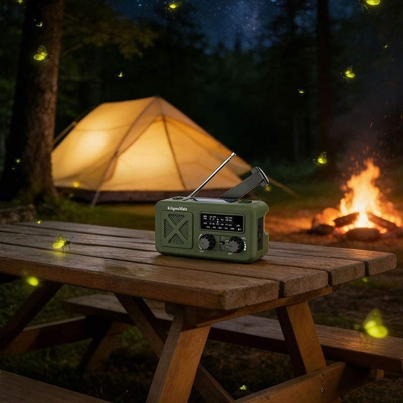 TV, Audio-Video si Foto - Portabile audio - Radio - Radio multifunctional cu incarcare solara, 2000MAH, Panou solar, Dinam, powerbank, lanterna, - Infinity.ro