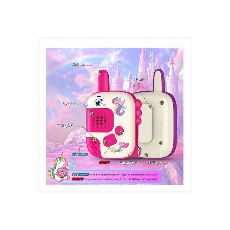 Jucarii, Copii si Bebe - Jucarii si jocuri - Jucarii & jocuri educative - Jucarii interactive - Top Bottom Set of 2 Walkie-Talkie Stations for Children with Design (3+ Years) - Infinity.ro