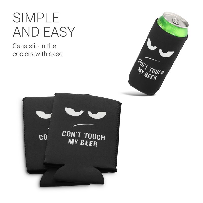 Casa si Gradina - Bucatarie si vesela - Cani si pahare - Sticle - Set 2 huse termoizolante universale Kwmobile pentru sticle, neopren, alb si negru - Infinity.ro