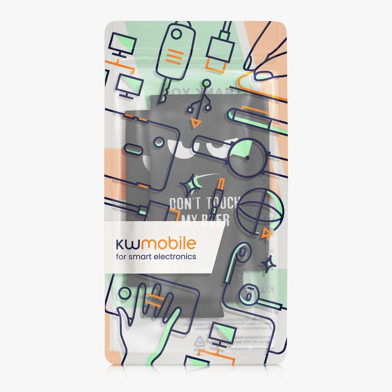 Casa si Gradina - Bucatarie si vesela - Cani si pahare - Sticle - Set 2 huse termoizolante universale Kwmobile pentru sticle, neopren, alb si negru - Infinity.ro