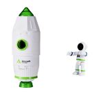 Jucarii, Copii si Bebe - Jucarii si jocuri - Jucarii & jocuri educative - Jucarii interactive - Nava Spatiala de Jucarie cu Lumini si Sunete, Figurina Astronaut Mobil, Usa Rabataila si Baterii Incluse, 18.5 cm - Infinity.ro