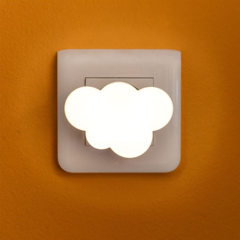 Casa si Gradina - Corpuri si surse de iluminat - Veioze si lampi - Lampi de veghe copii - Lampa de veghe cu senzor de lumina, forma nor, 0.5W, Alba calda - Infinity.ro