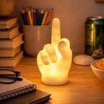 Casa si Gradina - Corpuri si surse de iluminat - Veioze si lampi - Veioze - Lampa decorativa 3D in forma de mana cu LED alb cald, 6x5x12,5 cm, Alb - Infinity.ro