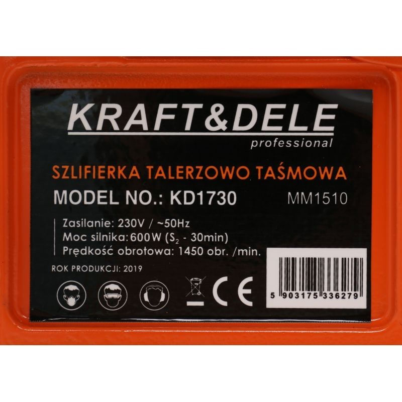 Casa si Gradina - Constructii - Scule electrice si accesorii - Slefuitoare - Masina de slefuit cu banda, 600W, KD1730, Kraft&Dele - Infinity.ro
