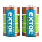 Casa si Gradina - Electrice - Accesorii electrice - Baterii, acumulatori si incarcatoare - Baterii alcaline tip LR20, EXTOL ENERGY, 42015, 1,5V D, metalica - Infinity.ro