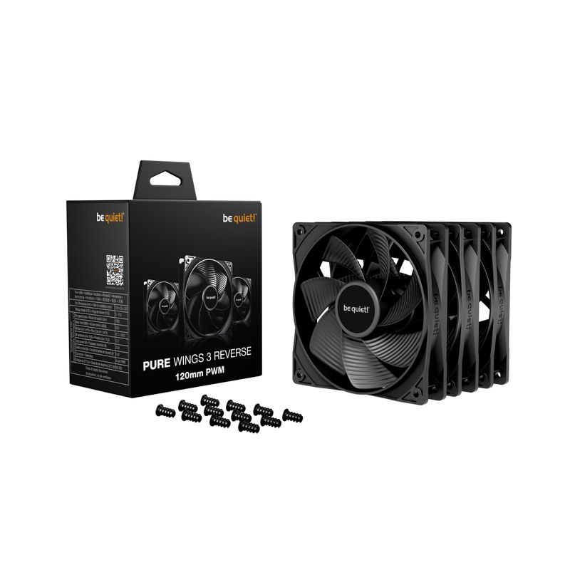 PC, gaming si accesorii - Componente PC - Coolere si Ventilatoare PC - Ventilatoare PC - Ventilator PC Be quiet! Pure Wings 3, set 3 bucati, 120mm, 1500rpm, 28,5dBA - Infinity.ro