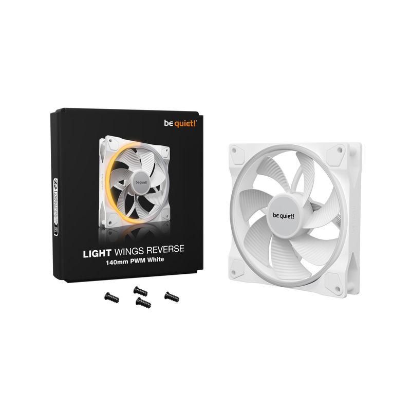 PC, gaming si accesorii - Componente PC - Coolere si Ventilatoare PC - Ventilatoare PC - Ventilator PC be quiet! Light Wings 140 mm PWM Reverse, alb, ARGB, BL135 - Infinity.ro