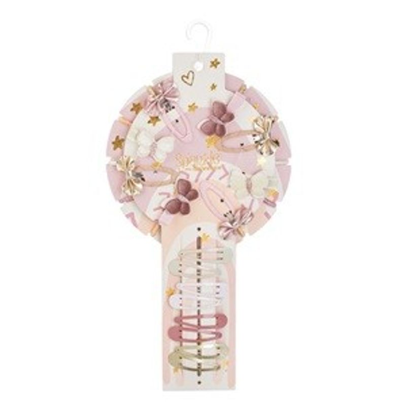 Fashion, accesorii si bijuterii - Femei - Accesorii femei - Accesorii pentru par femei - Set Accesorii Par pentru Copii, 26 buc, Clame cu Fluturi si Fundite, Elastice Lurex - Infinity.ro