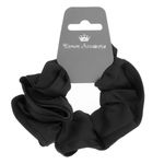 Fashion, accesorii si bijuterii - Femei - Accesorii femei - Accesorii pentru par femei - Scrunchie din satin negru cu margine, pentru femei - Infinity.ro